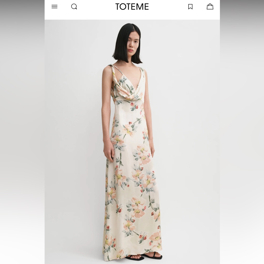 Toteme Twist Drape Floral Dress
